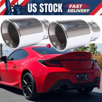 Pairs Exhaust Pipes Car For 2023 Toyota GR86 Premium Rear Throat Muffler 38-76mm Foto 1 de 4