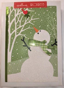 Hallmark Gary Head Muñeco de Nieve Cardenal Iridiscente Caja 3D 12 Tarjetas de Navidad Sobre - Imagen 1 de 7