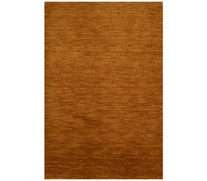 Orange Solid Design Hand-Loomed 2x3 Gabbeh Wool Rug Home Decor Carpet - Picture 1 of 11