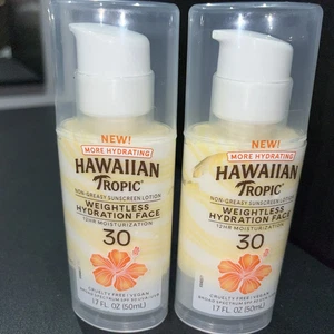2pack Hawaiian Tropic Non Greasy SunscreenLotion Weightless Hydration Face SPF30 - Picture 1 of 5
