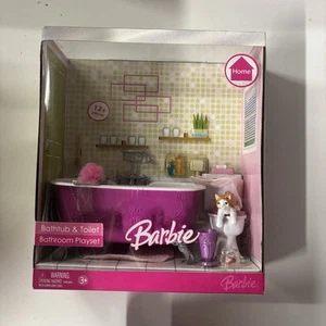 2006 Barbie Bathtub Toilet Bathroom Playset K8607 - Picture 1 of 3