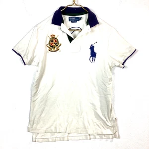 Vintage Polo Ralph Lauren Hemd Größe M Weiß Kurzarm Big Pony Crest - Bild 1 von 4