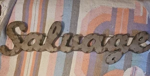 Architectural Salvage 3D Rustic Weathered Metal Welded Sign Store/ House Decor - Picture 1 of 5