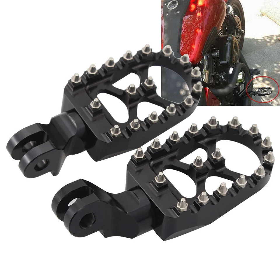 Front Driver Wide Foot Pegs Foot Pegs Pedal For Triumph Bonneville T100 2001-15 - Image 1 of 4