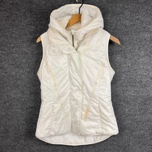 Lululemon Puffer Vest Womens Hooded Full Zip Sleeveless Jacket Coat size 8 - Picture 1 of 11