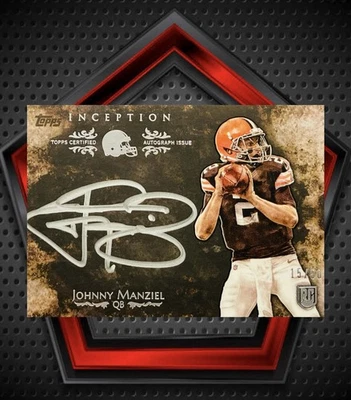 Johnny Manziel RC *15/50* Auto 2014 Topps Inception Silver Signings ISSJA Browns - Image 1 of 3