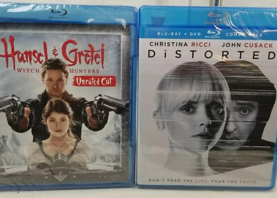 2 Action Thriller BluRay Hansel & Gretel Witch Hunters UnRated & DISTORTED ricci - Image 1 of 3