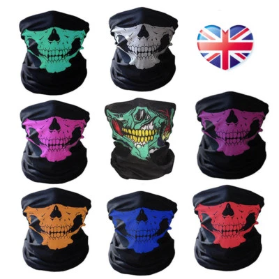 Skull Face Mask Different Colours Mask Biker Warmer Tube Balaclava - Image 1 of 4