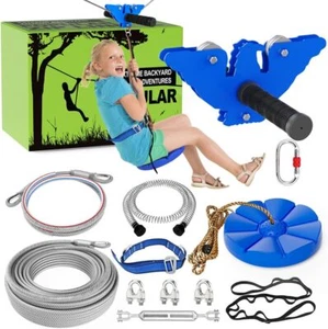 X XBEN 150FT Zip line Kits for Backyard, Lines Kid and Adult,  - Picture 1 of 6