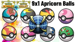 ✨9x1 APRICORN BALLS RARE POKE BALLS POKEMON SCARLET & VIOLET✨INSTANT DELIVERY🚀 - Picture 1 of 1