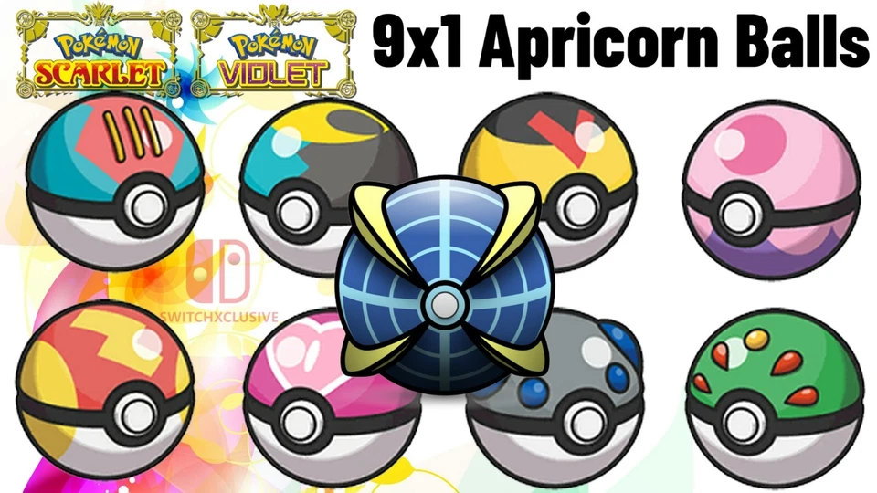 ✨9x1 APRICORN BALLS RARE POKE BALLS POKEMON SCARLET & VIOLET✨INSTANT DELIVERY🚀 - Image 1 of 1