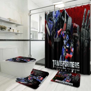 Cool Transformers Bathroom Decor Set, Cartoon Bathroom Sets or Shower Curtain. - Picture 1 of 3