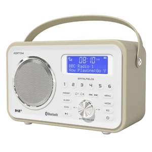 DAB+ FM Radio Alarm Clock Speaker Recharge - Azatom Spitalfields 2 White (R) - Picture 1 of 8