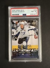 2008-09 Upper Deck Hockey #245 Steven Stamkos Young Guns Rookie Card PSA 8