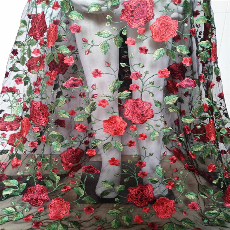 Blüte Hochzeit Kostüm Spitze Stoff Stickerei Braut Kleid Kleid Zum Selbermachen Tüll 1 Y