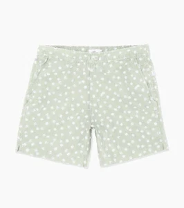 NWT Mens Onia The Calder 6" Swim Trunks Shorts Mint Micro Daisies Size Large - Picture 1 of 6