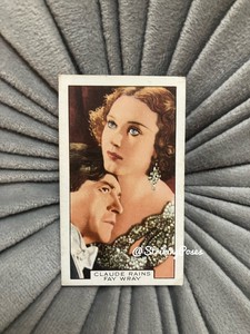 FAY WRAY CLAUDE RAINS cigarette card 1930s GALLAHER Film Partners No 38  323