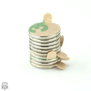 3M Adhesive Backed N52 Disc Rare Earth Neodymium Magnets 10MMx1MM - Picture 1 of 19