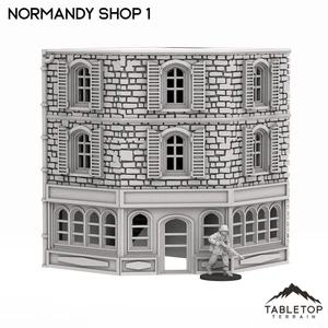 Normandy Shop 1 - French Building - WWII Wargame Tabletop Terrain - Bild 1 von 6
