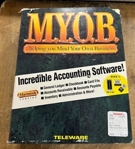 TELEWARE M.Y.O.B. Accounting Software Macintosh Version - Afbeelding 1 van 4
