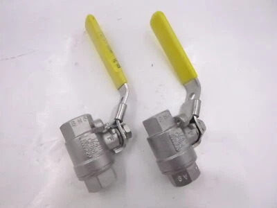 Paquete de 2 vatios de acero inoxidable 1/4" CF8M válvula de bola 1000WOG Foto 1 de 4