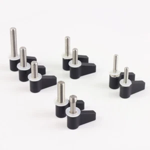 M4 M5 M6 1/4" 16mm 20mm 30mm Thumb Ratcheting Wingnut Screw fr Camera Machine - Picture 1 of 20