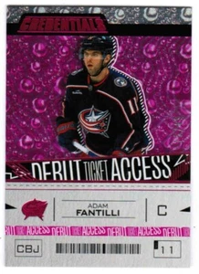 23/24 2023 UPPER DECK CREDENTIALS ADAM FANTILLI 200 DEBUT TICKET ACCESS PINK /49 - Picture 1 of 2
