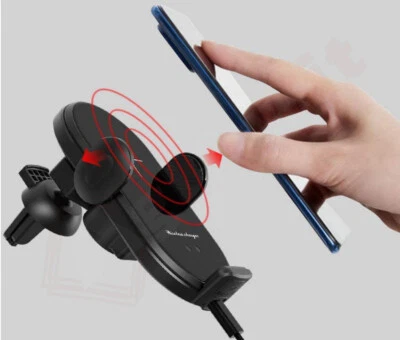 Supporto Cellulare Wireless Auto Qi caricatore caricabatteria telefono magnetico - Immagine 1 di 4