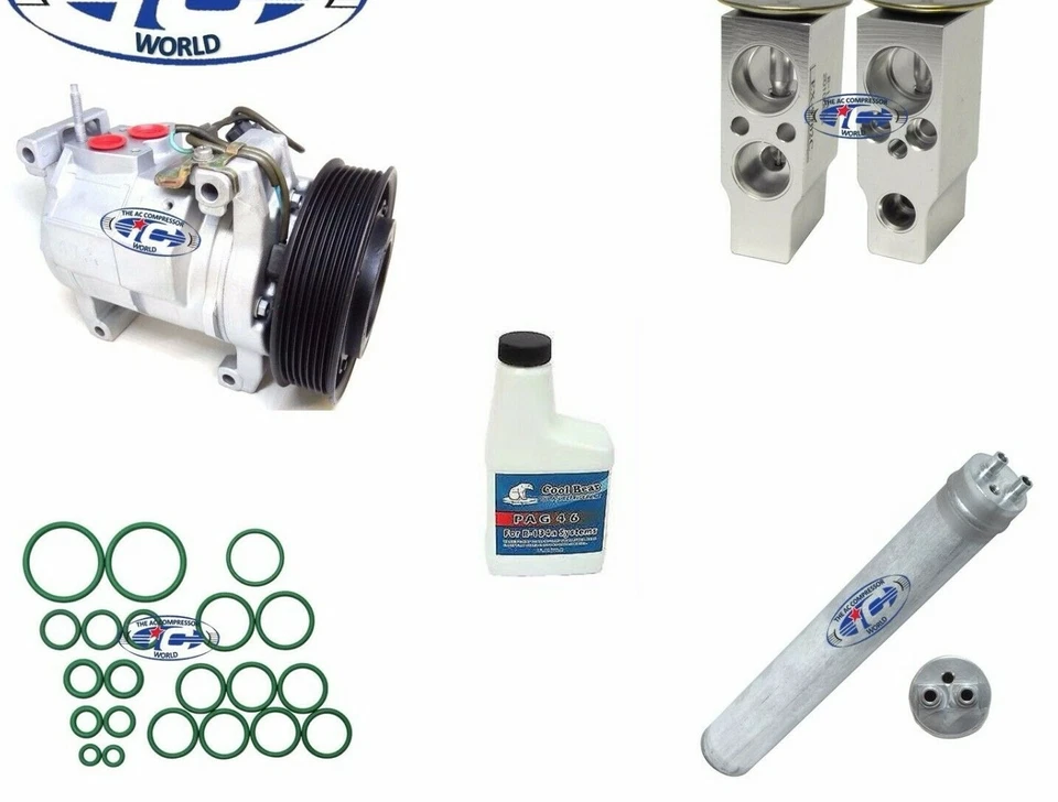 Kit de compresor de aire acondicionado para Honda Accord 2003-2007 L4 2,4 L 4 puertas OEM 10S17C 77389  Foto 1 de 4