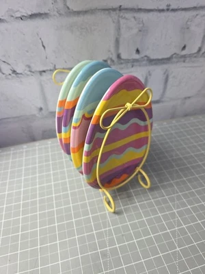 Avon easter egg severing egg shaped dish set - Image 1 of 4