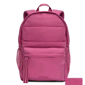 Victorias Secret PINK Backpack Quilted Puffer Bookbag Tote Padded Shoulders NWT - Picture 1 of 9