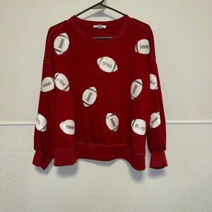 Sudadera Mary Square Millie Talla Grande Roja Estampado Fútbol Mujer’s - Imagen 1 de 7