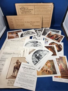 Perry Pictures 24 Art Order Book People Christ Angles Pilgrims Sepia Color B/W - Picture 1 of 9