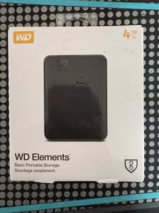 Western Digital 4TB WD Elements Portable HDD External 2.5" Hard Drive USB 3.0 - Afbeelding 1 van 6