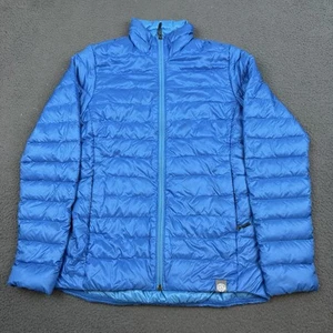 Rei 650 Down Jacket Womens Extra Small Blue Puffer Insulated Full Zip Hiking - Picture 1 of 10