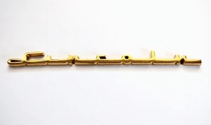 1956 Lincoln Premiere Capri Fender Nameplate Script Gold Plated NEW Reproduction - Picture 1 of 4