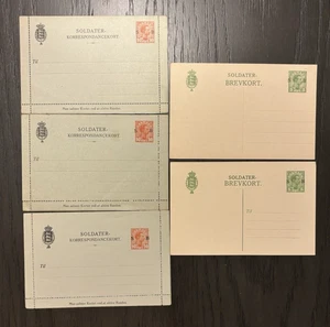 Dänische Militärkorrespondenzkarten unbenutzt Brief Schreibwaren 5, 10 Erz Dänemark - Bild 1 von 2