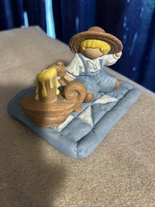 Boy, Teddy Bear, Candle And Blanket Salt And Pepper Shakers Box 24#63 - Picture 1 of 3