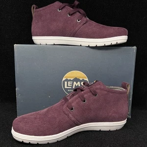 Lems Chukka Corduroy Men’s Sz 10.5 Women’s Sz 12 Burgundy Ankle Comfort Boots. - Picture 1 of 10