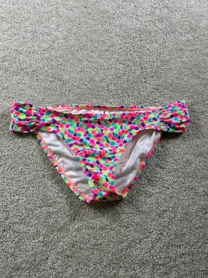 Traje de baño Rue Bleu para mujer parte inferior de bikini S neón lunares nailon Foto 1 de 4