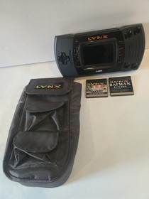 Broken Atari Lynx 2 Gaming Console System PAG-0401 W/ Games & Case No Power