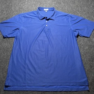 Peter Millar Poloshirt Herren 2XL Blau Totenkopf AOP Golf Sommer Komfort Performance - Bild 1 von 14
