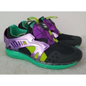 Puma Uomo US 11 Future Disc Lite Tech'd Out Metallizzato Verde Neon Viola Running - Foto 1 di 11