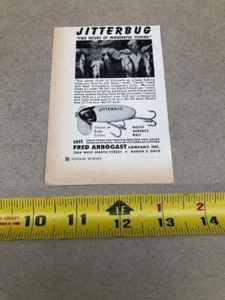 1954 Fred Arbogast "Jitterbug" Fishing Lures vintage ad from private collection - Picture 1 of 1