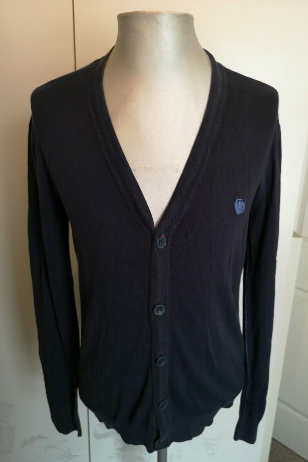 Mens Fat Face Navy Blue Button Cardigan 
