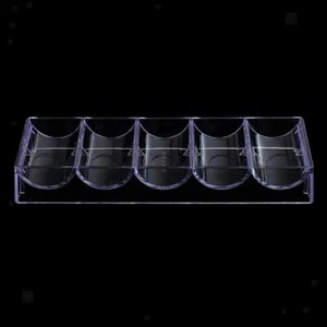 Portable 100 Chips Poker Chip Tray Box for Casino Game 20.5 x 7.8 x 2.8cm - Picture 1 of 7