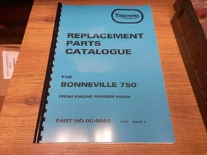 HARRIS TRIUMPH TR7T TIGER T140E BONNEVILLE TR65 PARTS BOOK MANUAL 1985 - TP57  - Picture 1 of 2