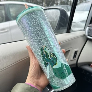 Starbucks 2024 Springgrün Bubblaseed Meerjungfrau Fehler Venti 24 Unzen Trinkbecher Neu - Bild 1 von 7