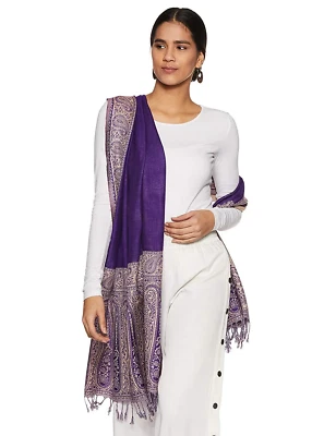 Manta para mujer chal envolvente cachemir cuello bufanda gran tamaño 100 % cachemir lana india Foto 1 de 4