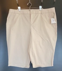 NWT Rafaella Modern Weekend Beige Bermuda Walking Shorts Womens Sz 22W - Picture 1 of 9